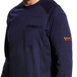 Ariat FR Air Crew Long Sleeve Navy T-shirt | 10022327