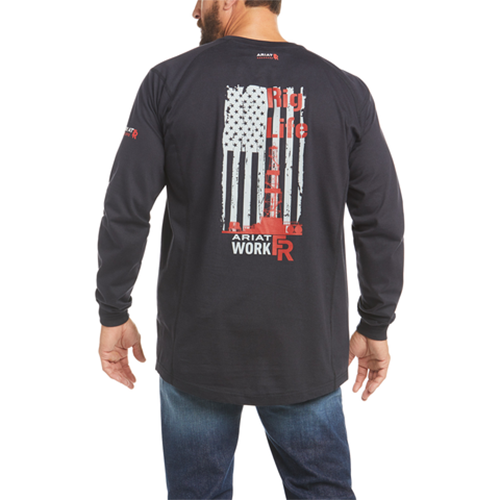 Ariat FR Long Sleeve Air Rig Life Graphic Black T-shirt