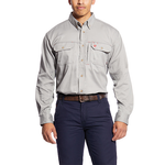 Ariat FR Solid Vent Button Down Silver Work Shirt | 10019063