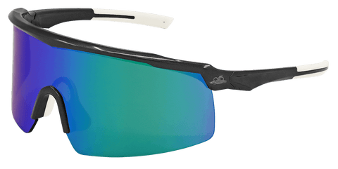 Whipray™ Green Mirror Lens, Shiny Gray Frame Safety Glasses | BH32916PFT