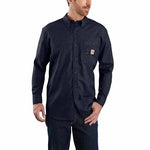 Carhartt FR Force Original Fit Lightweight Button Down Long Sleeve Navy Shirt | 104138I26