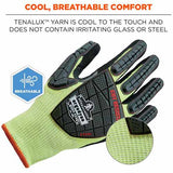 Ergodyne ProFlex 7141-Case Hi-Vis Nitrile Coated Cut-Resistant Dorsal Protection Gloves