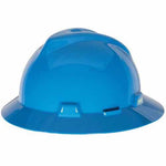 MSA V-Gard Full Brim Blue Hard Hats | 475368