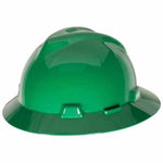 MSA V-Gard Full Brim Green Hard Hats | 475370